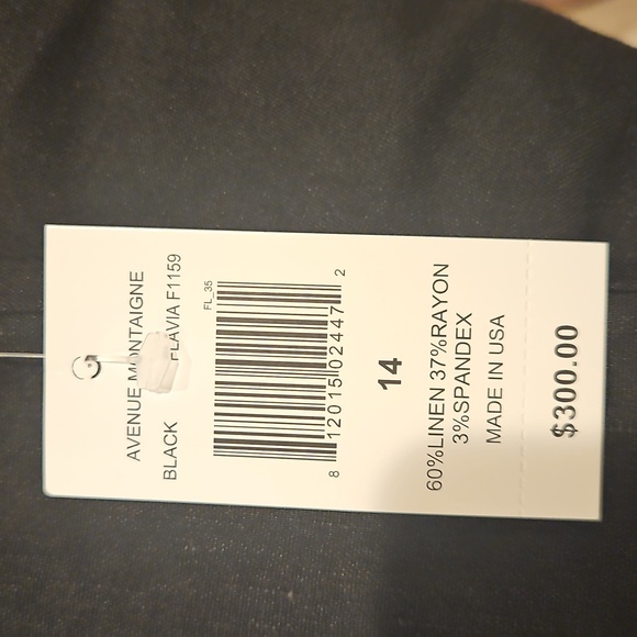 NWT Avenue Montaigne Flavia linen pant - Picture 6 of 6